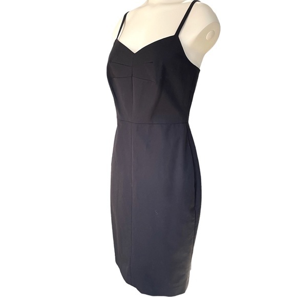 Banana Republic Sleeveless Black Dress Fitted Bodice Spaghetti Straps‎ Size 4P - Picture 2 of 13